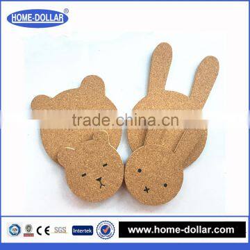 Customed size and shape printed factory directly manufacture kitchen accessories cork protector mat