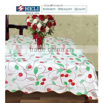 PEVA/PE Homey Tablecloth With Flannel Back