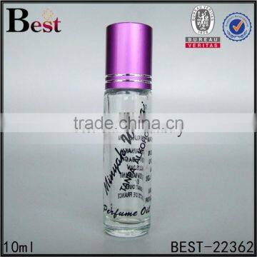 10ml Cosmetic Packaging Silk Screen Printed Glass Bottle Roll on Fragrance Perfume Bottle Glass With Plastic Roller Ball photo-3