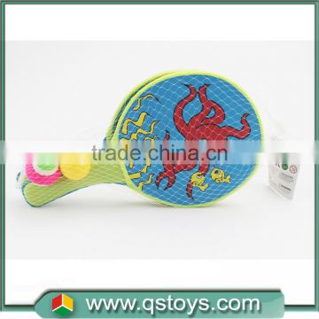 summer sea world plastic beach racket with 2balls for wholesale