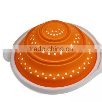 Multi-purpose Silicone Collapsible Colander , Drain Strainer , Folding Strainer photo-5