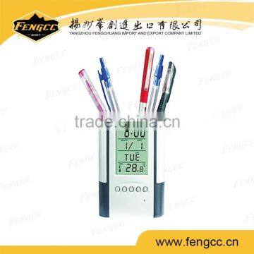 Digital Alarm Collapsible Penholder Clock With Thermometer and Calendar photo-2