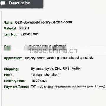 OEM Artificial Boxwood Classical Topiary Combination Landscape Garden Decoration photo-2