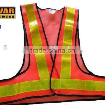 orange cheap safety work traffic roadway railway T shape vest