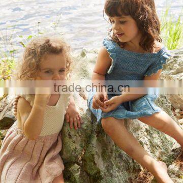 Wholesale Baby Girl Boutique Frocks Newborn Princess Knitted Romper Dress photo-2