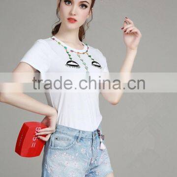 summer latest washed jeans model for sexy girls wholesale price