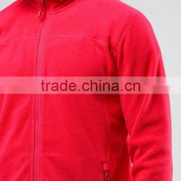 Custom Long Sleeve Funnel Neck Zip Placket Without Hood Red Men's 100% Polyester Casual Regular Fitted Sweatshirt photo-3