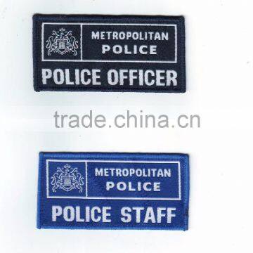 custom logo machine embroidered name badges for garment