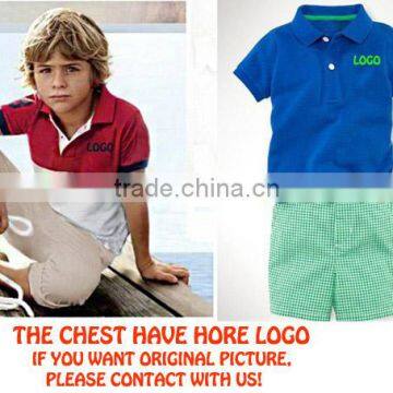 brand new boys and girls polo clothing sets kids polo summer suits baby outfits