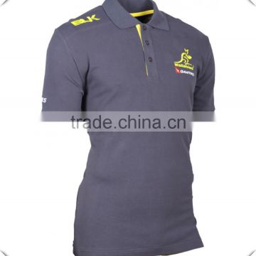 Promotional custom bulk sports Club Adult Cool Dry Two-Tone color POLO shirts with OEM logo embroidery