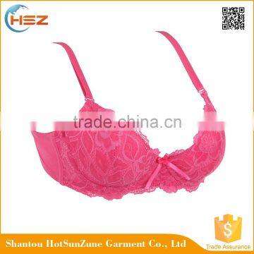 HSZ-58048 Latest Fashion Underwear Lady Custom Lingerie With Lace Very Sexy Push Up Bra