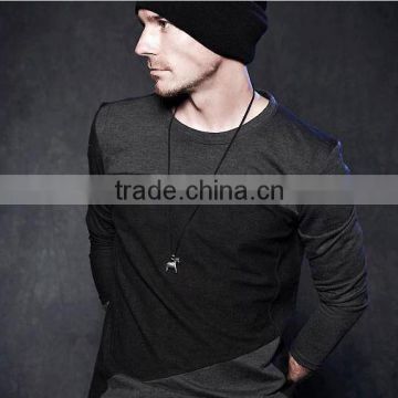 china menufacturer 2016 printed long sleeve men cotton t shirts wholesales