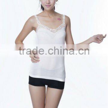 seamless cotton lace straps women's camisole