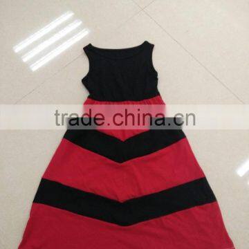 2017 Mommy And Girl Family Matching Mother Daughter Dresses Clothes Striped Mom And Daughter Dress Kids Parent Outfits photo-4