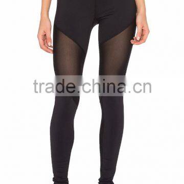 Hot Selling Custom Design Women Colorful Mesh Insert Yoga Pants/sheer Mesh Yoga Leggings photo-5