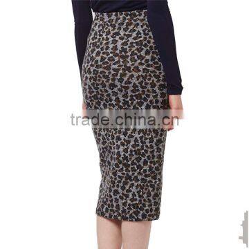 2017 OEM Spring Sexy Wrap Leopard-printed High Waisted Long Skirt photo-3
