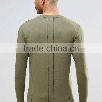 Guangzhou Shandao Casual Summer O-neck Long Sleeve 160g 100% Cotton Custom Slim Tall T Shirt photo-2