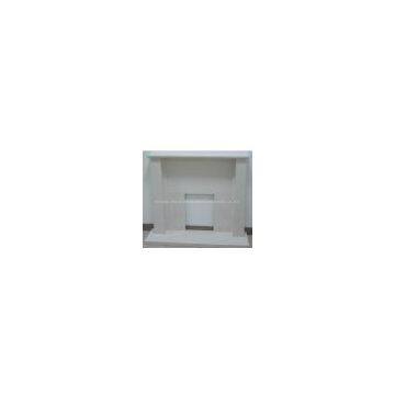 fireplace mantel in lightweight marble
