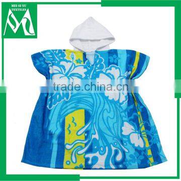 Kids childs poncho towel beach swim changing robe hooded