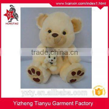 30cm 35cm sitting plush teddy bear animal toys with bow