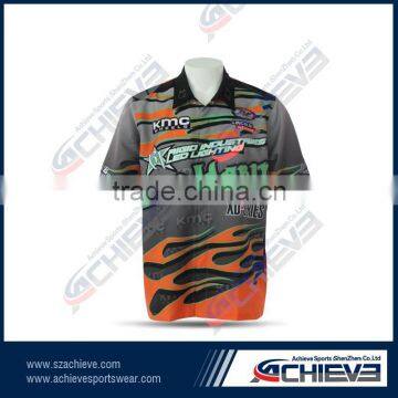 Custom motorcross full button Jersey motorcycle Racing Shirt Full Sublimation Sports Jersey