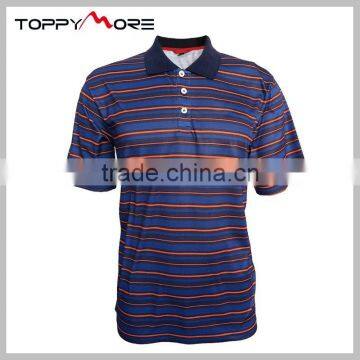 201501001095 OEM Blue Huntte Print Men's Polo Shirt