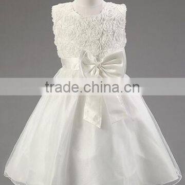 Wholsale girl commusion dress softtextile flower girl dresses