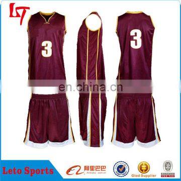 New design printed basketball wear uniform/ Dry fit Basketball Jersey Design