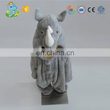 Hot sale cute animal rhino sharped warm baby romper