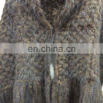 Fashion Knitted Real Mink Fur Scarf for Women's Clothing photo-2