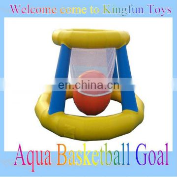 Aqua basketball game on water