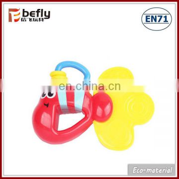 Red cartoon plastic fish toy wrist rattle for baby