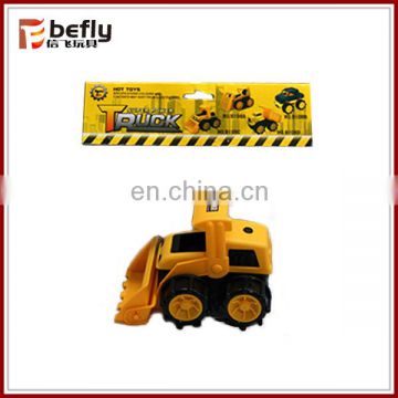 Small plastic construction toy vehicles