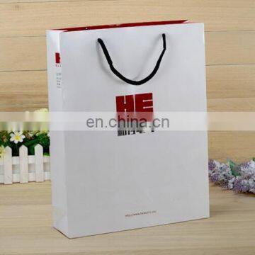 paper bag with glossy lamination and Color printing gift bag with handle art paper shopping bag for promotion