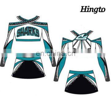 Sexy adult cheer dance clothes cheerleading costume unoform sublimation printing design cheap