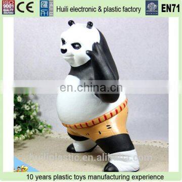 plastic customized cartoon money box, pvc coin box factory, saving box money box plastic piggy bank