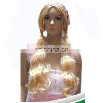 MCW-0401 Party Masquerade synthetic long women Hot curly blond braids wig