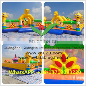 Commercial inflatable Flower Fairy playground rentals 6.5x11m