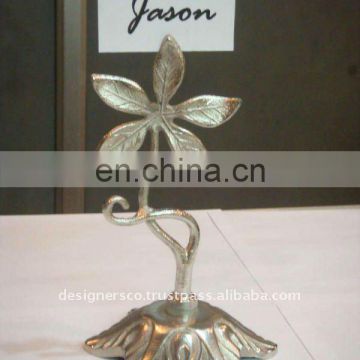 Metal Leaves Wedding Favor Place Card Holder