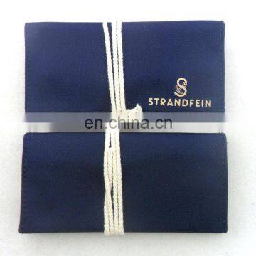 Custom Deep Blue Durable Embroidery Polyester Soft Fabric Watch Cover photo-2