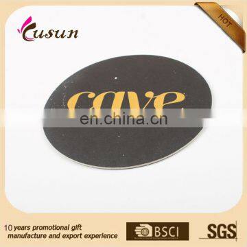 New products absorbent paper cup beer coffee coaster with custom design gold foil printing