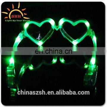 Fashion Led flash glowing heart shape sunglasses for Unisex