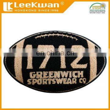 Baseball chenille patch, chenille patches for baseball sportswear, towel embroidery label for down jacket