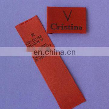 Provide Special Red Warp Woven Main and Care Label for Sportwear