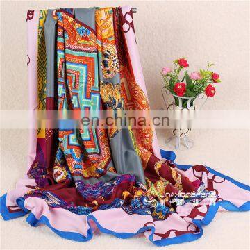 Female Satin Scarf,camel printed scarf,Women Scarf Silk Scarf Shawl130*130cm