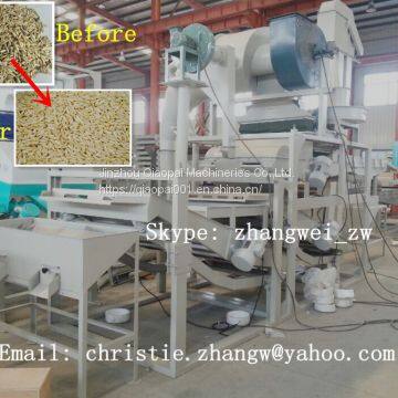 Oat shelling and separating machine