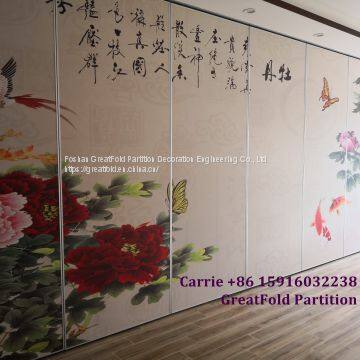 Style design decorative clear glass partition wall for restaurant