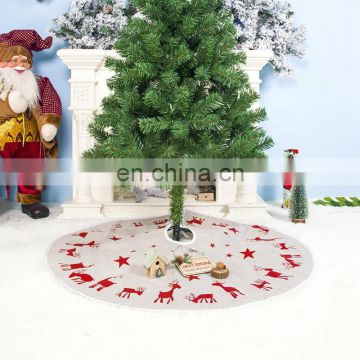 i@home Elk print Christmas tree decoration wholesale christmas tree skirt