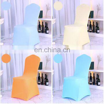 White Stretch Elastic Universal Wedding Hotel Chair Covers for Weddings Party Banquet photo-5