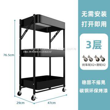 Folding storage rack